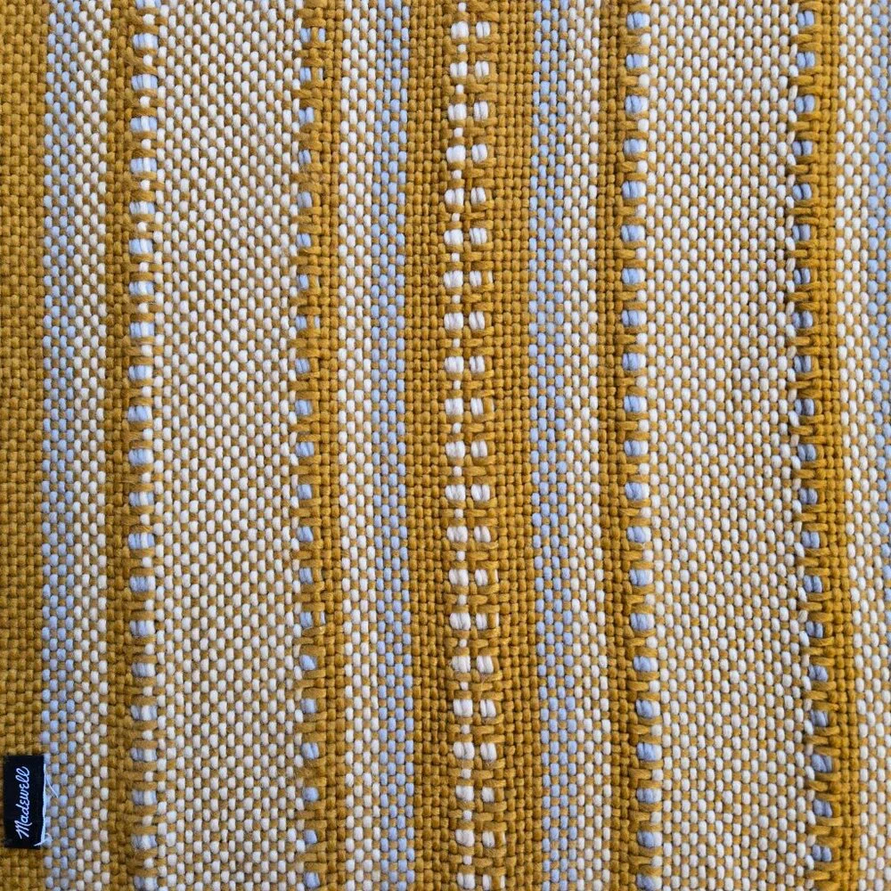 Madewell Chunky Weave Mustard Yellow Gold Scarf - Picture 6 of 6